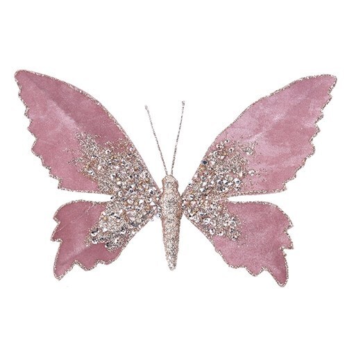 Dusty Pink Butterfly with Clip