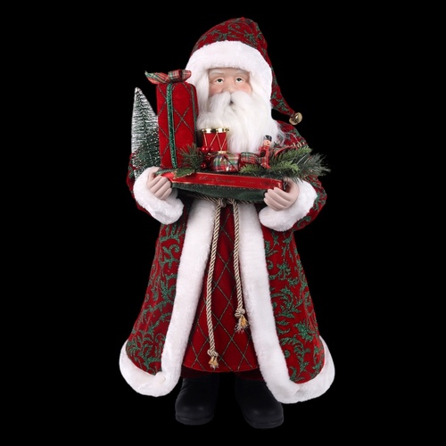 Luxe Red Santa with Gifts