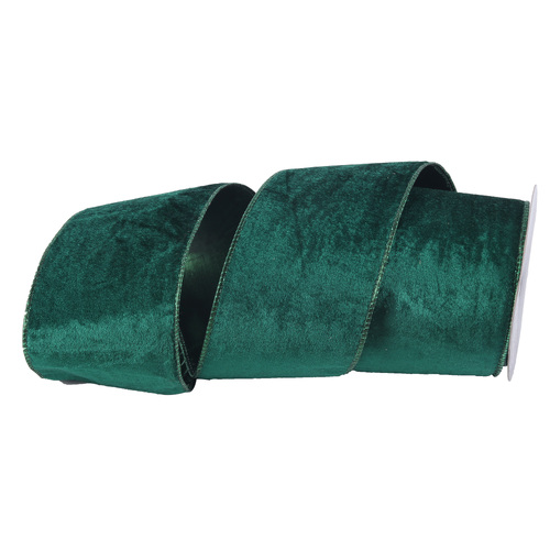 Emerald Velour Double Layer Ribbon