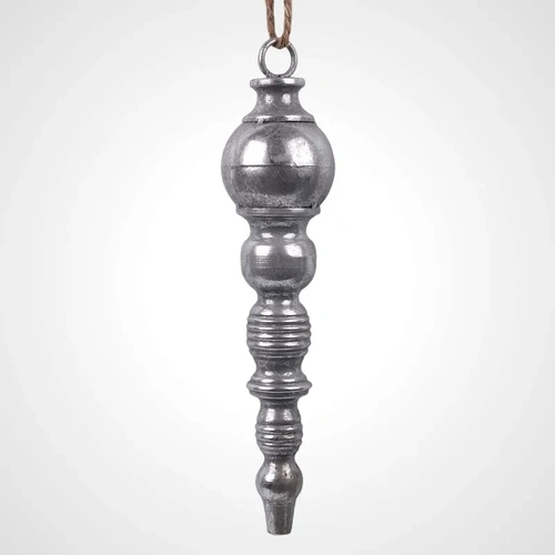 Antique Silver Metal Finial