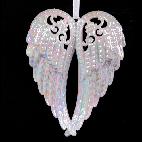 White Iridescent Angel Wings