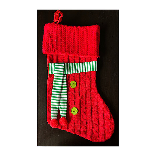 Red Christmas Stocking with Scarf