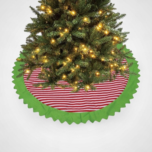 Candy Striped Tree Skirt