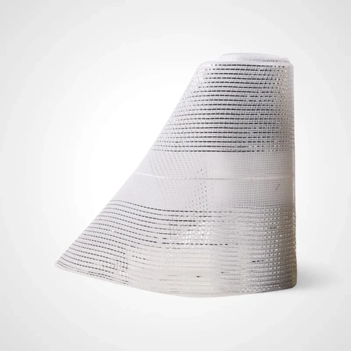 White /Silver Metallic Mesh Roll
