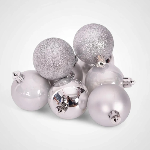 5cm Silver Shatterproof Baubles