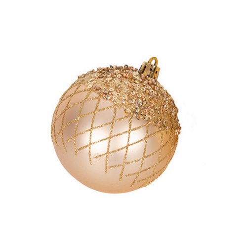 8cm Gold Shatterproof Bauble (C)
