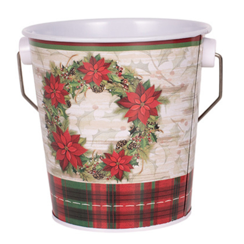 Metal Christmas Wreath Bucket
