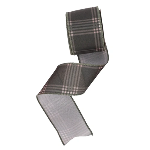 63mm Green Plaid Ribbon (B)