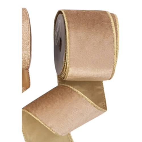 63mm Champagne Plain Ribbon (P)