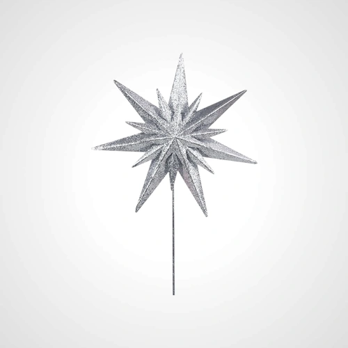 Silver Tree Topper 25cm (12cm Stem)