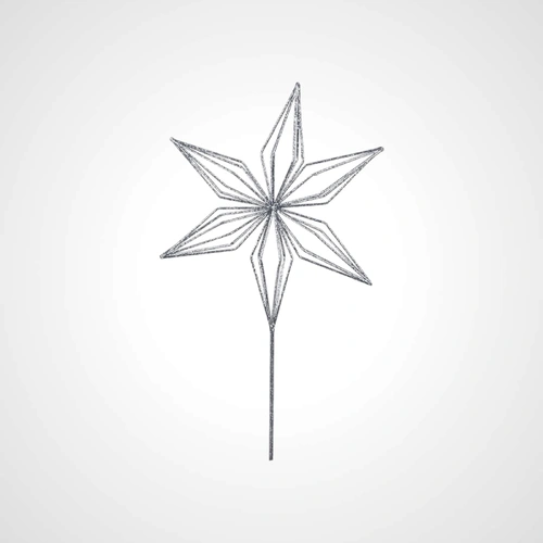 Silver Tree Topper 20cm 