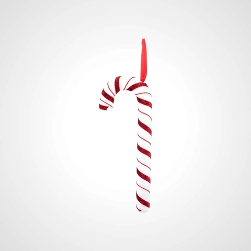 Red & White Glitter Foam Candy Cane - Avail Oct 2025