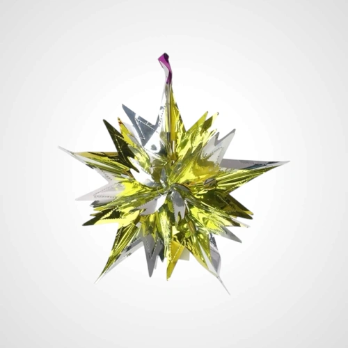 30cm Silver & Gold Foil Starburst