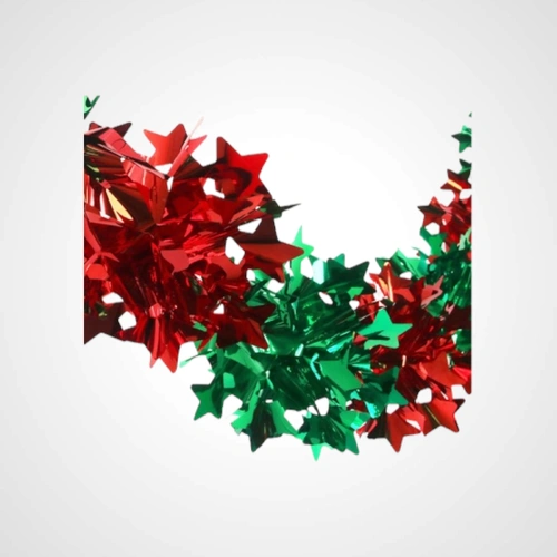 1.7m Foil Red & Green Garland 
