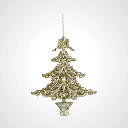 Champagne Glitter Tree Ornament 