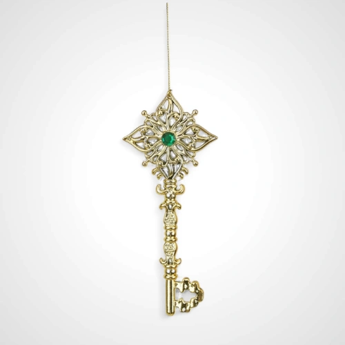 16cm Gold Key Tree Ornament (A) Star