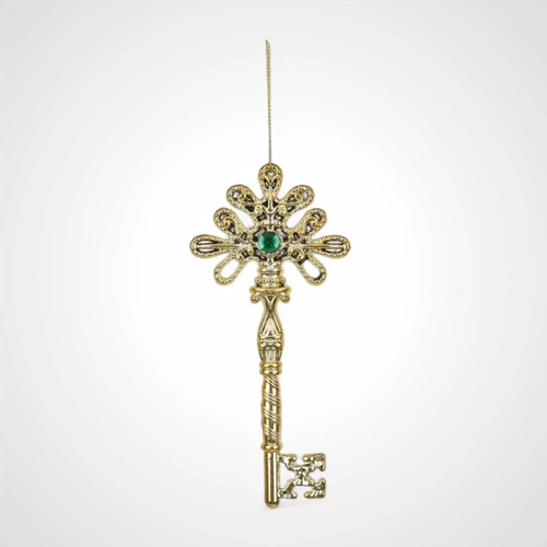 16cm Gold Key Tree Ornament (B) Flower