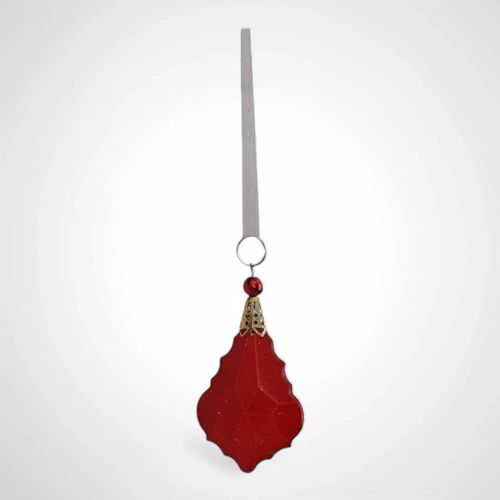 Red Acrylic Drop Tree Ornament 