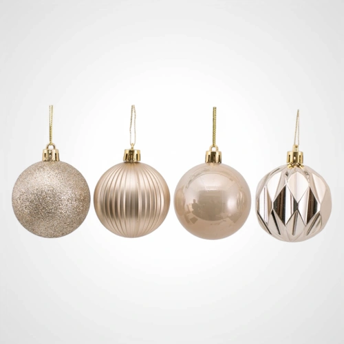 8pk 6cm Platinum Bauble 