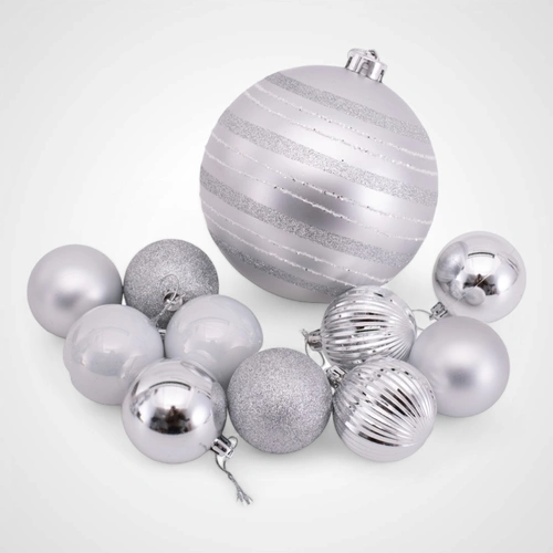 32pc Bulk Silver Bauble Pack 