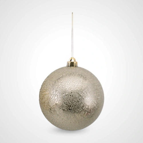 15cm Platinum Silver Bauble 