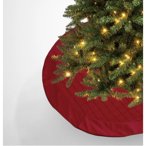 120cm Red Tree Skirt w/Pin Tucks