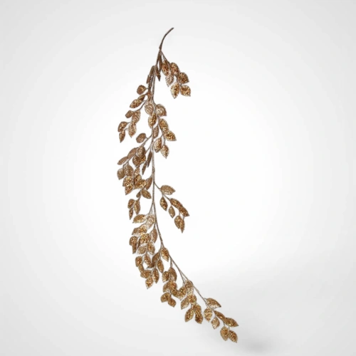 155cm Rose Gold Glitter Leaf Garland