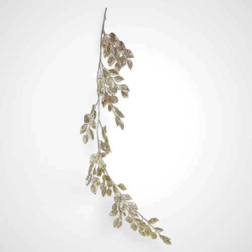 155cm Champagne Glitter Leaf Garland