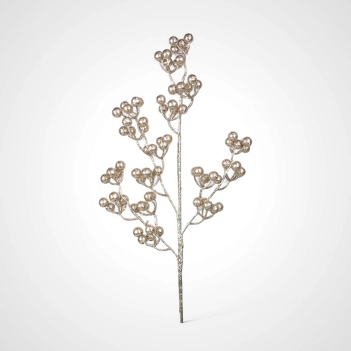 73cm Champagne Glitter Berry Stem