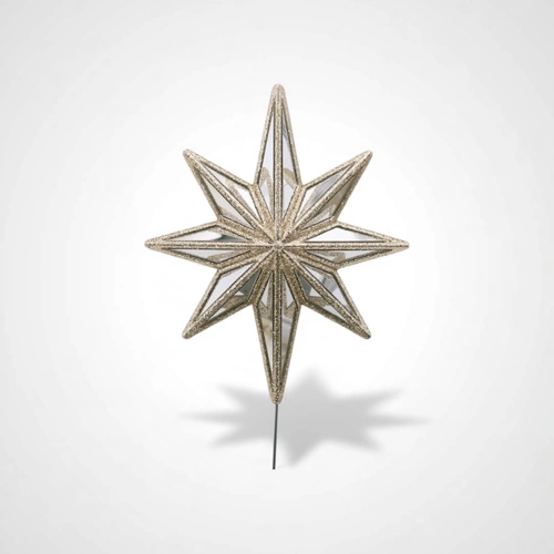 Champagne & Mirror Celestial Star Tree Topper