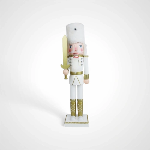 38cm White & Gold Nutcracker (B)