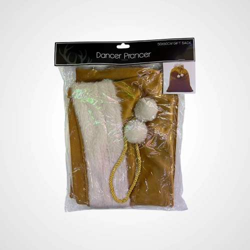 Gold Velvet Santa Gift Sack