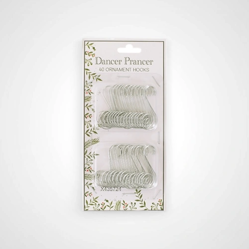 40pc Silver Ornament Hooks 