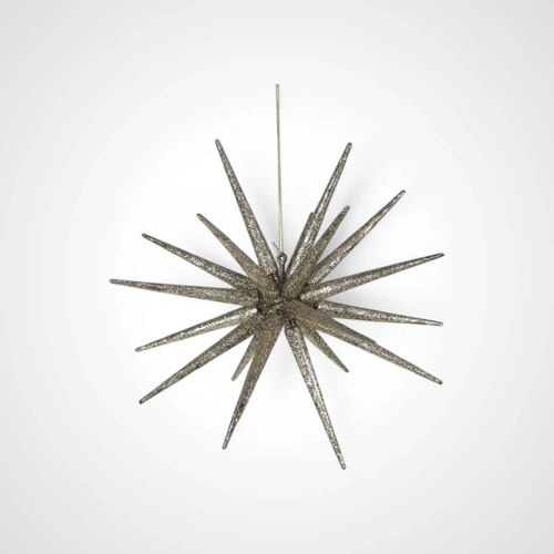 22cm Champagne Glitter Sputnik 