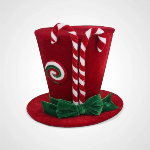 Red Candy Snowman Hat 
