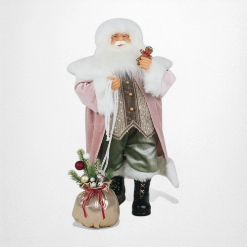 60cm Pink & Sage Santa Claus