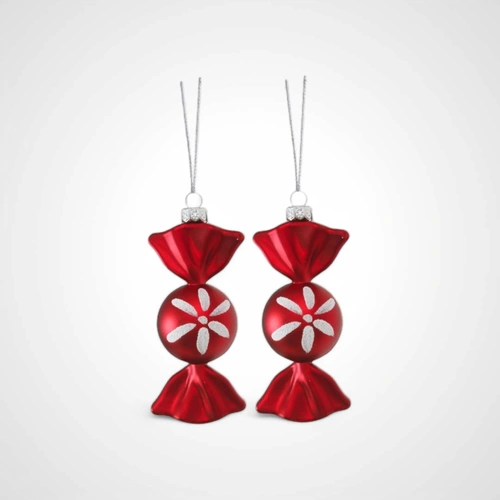 2pk 8cm Candy Mini Tree Ornament (B) Flower