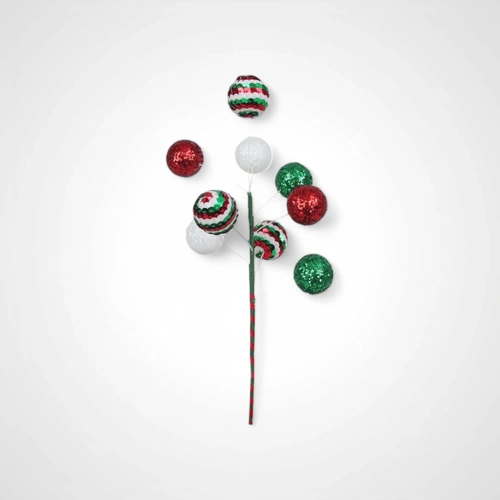 35cm Glitter R W & G Ball Pick (B) 