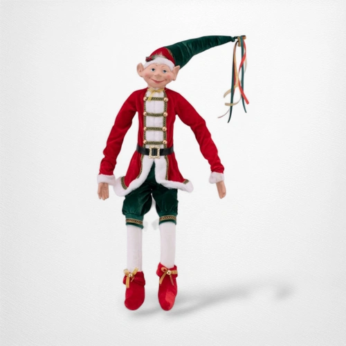 90cm Red & Green Christmas Elves (Green Hat)