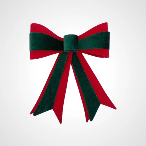 Red & Green Bow (24cm x 32cm)