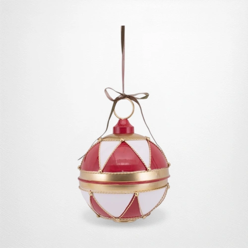 30cm Red White & Gold Antique Finish Nutbell