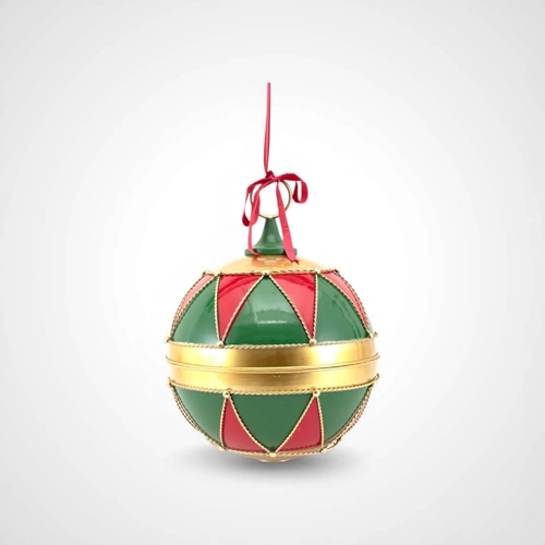 20cm Red Green & Gold Metal Nutbell