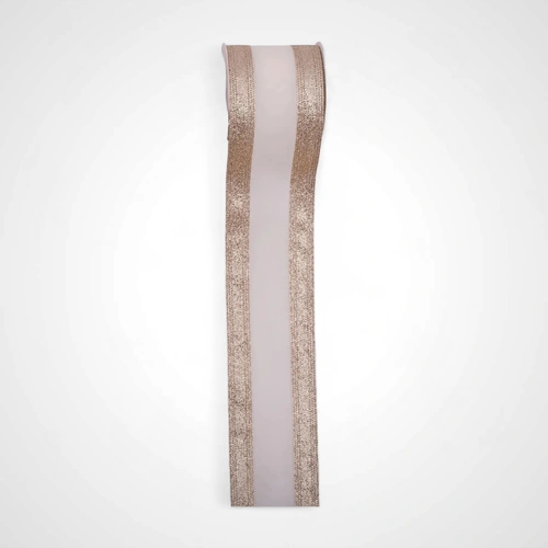 Ivory Ribbon w/Glitter Detail D