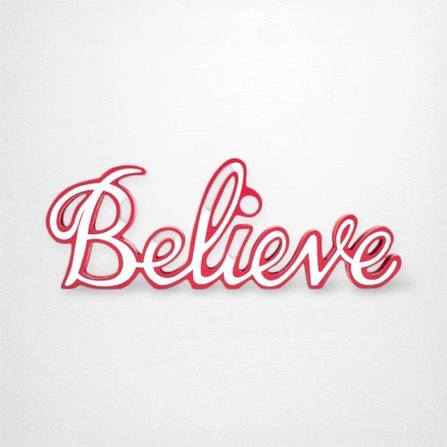 46cm Believe Sign