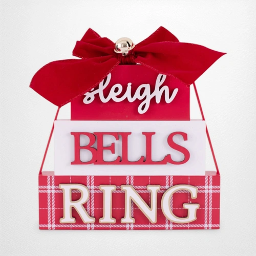 20cm Sleigh Bells Ring Book Stack