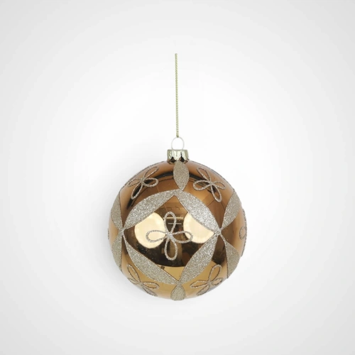 12cm Copper Glass Bauble (A) 