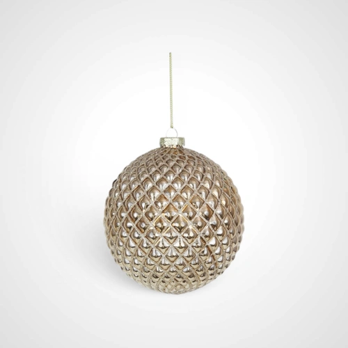 12cm Copper Glass Bauble (B)