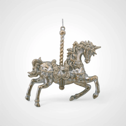 11.5cm Champagne Unicorn Tree Ornament