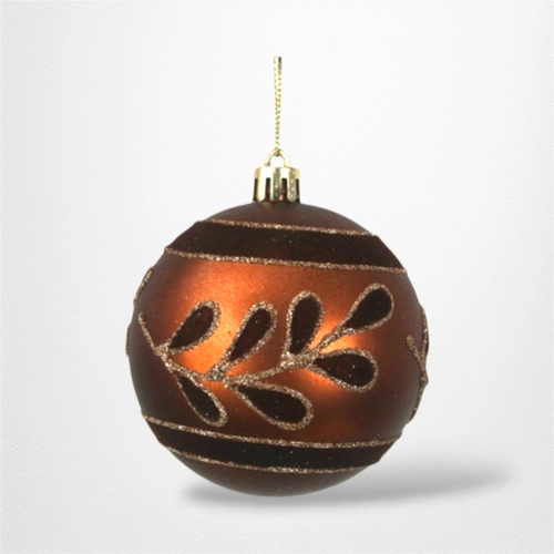 Chestnut Bauble with Hand Painted Detail (A) - 10cm