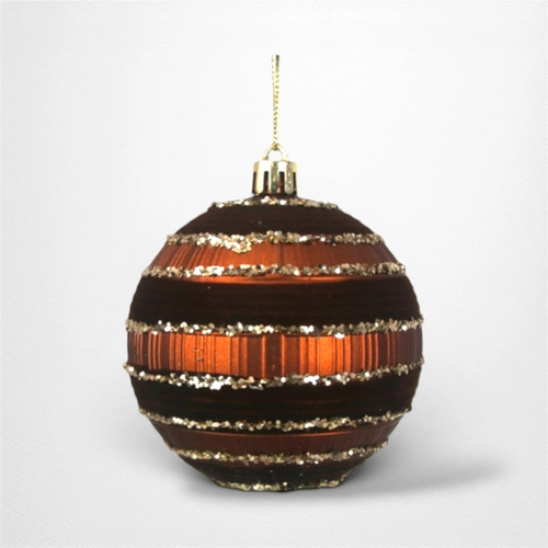 Chestnut Bauble with Hand Painted Detail (C) - 10cm
